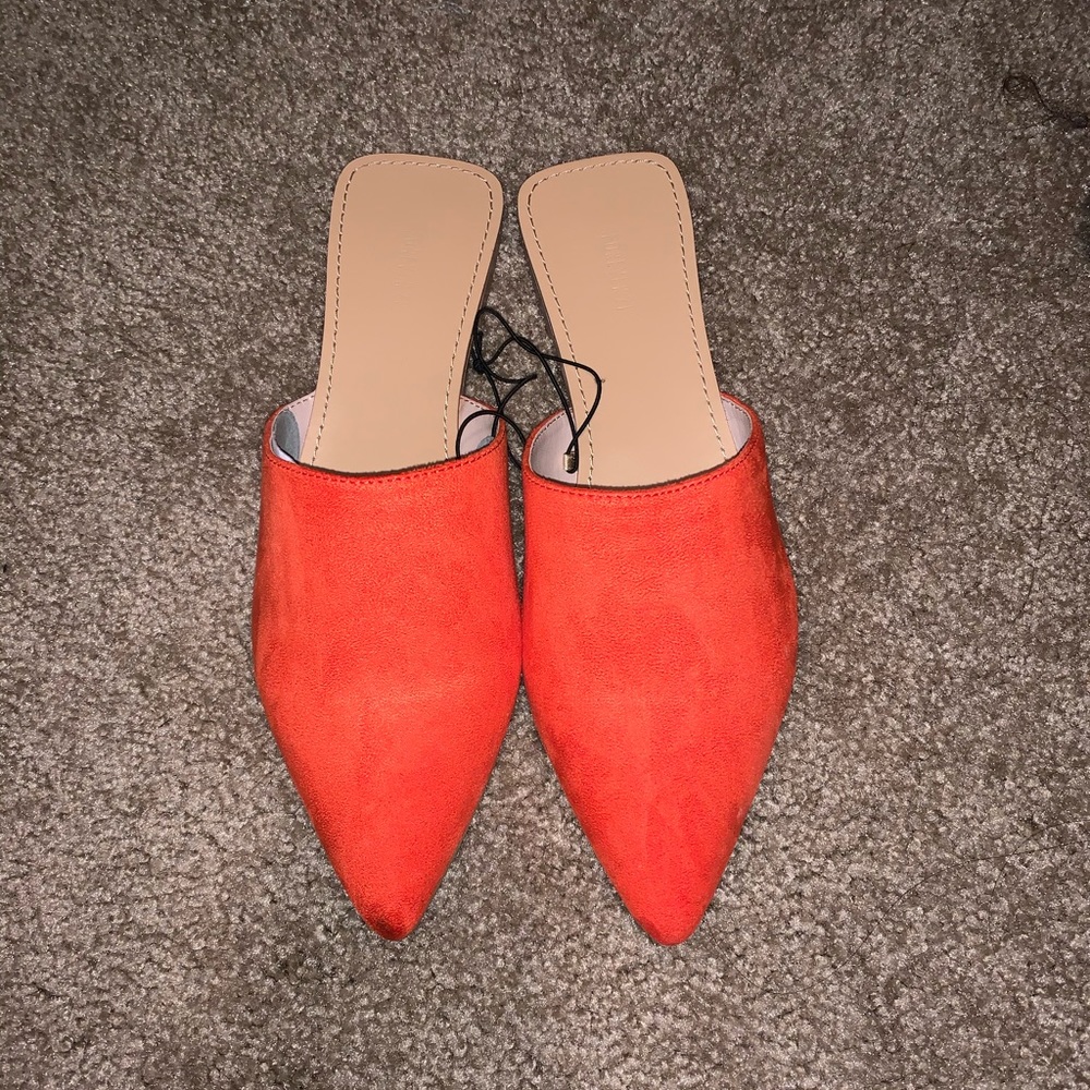 Faux Suede Pointed Mule